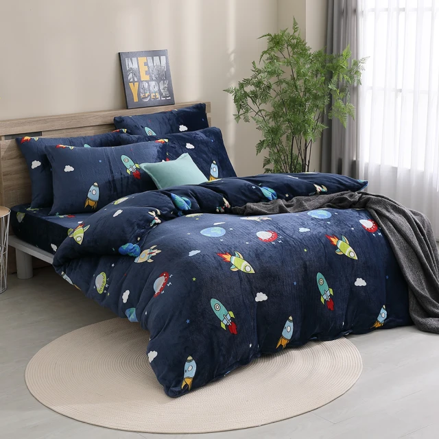 【DESMOND 岱思夢】法蘭絨兩用毯被床包組 多款任選(單人 雙人 加大 均一價) 歷史價格詳細信息