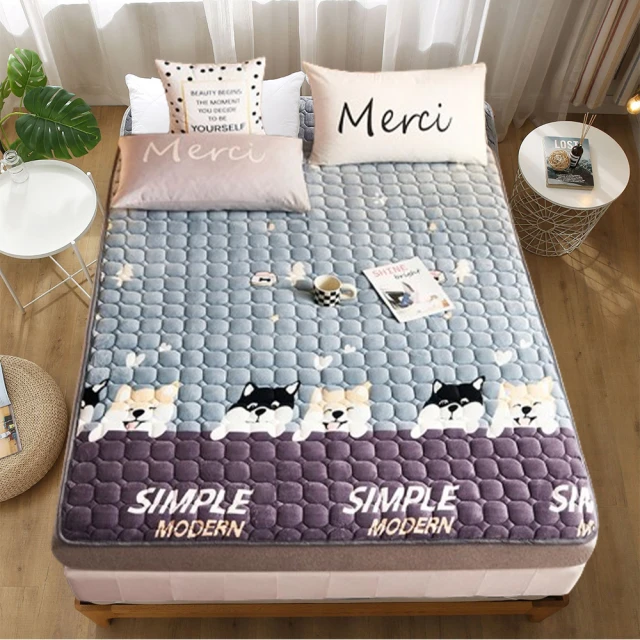 【日式法蘭絨床墊_雙人】防滑床墊 舒適軟床墊 日式床墊 雙人床包 歷史價格詳細信息