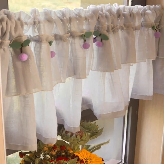 【PLUSIEURS】日棉彩花亞麻半遮光窗簾(總寬190*高170公分) 歷史價格詳細信息