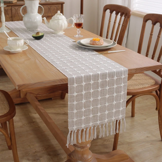 【BonBon naturel】北歐巴黎香檳立體刺繡蕾絲長桌旗/檯布-26X150CM(桌巾/桌旗/蕾絲桌巾/蓋布) 歷史價格詳細信息