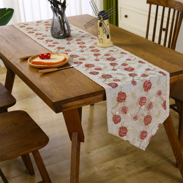 【BonBon naturel】北歐巴黎香檳立體刺繡蕾絲長桌旗/檯布-26X150CM(桌巾/桌旗/蕾絲桌巾/蓋布) 歷史價格詳細信息