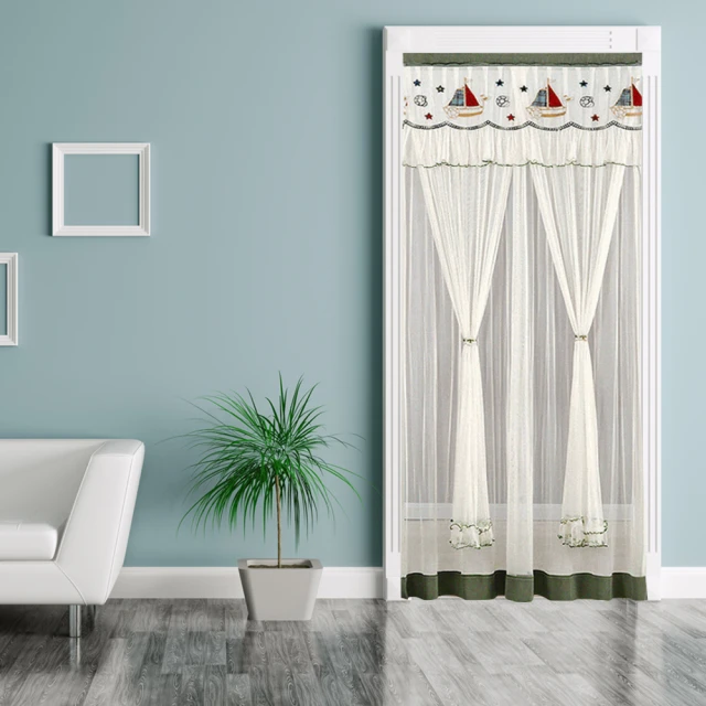 防蚊門簾蕾絲刺繡磁性隔斷簾法式新款高檔免打孔魔術貼自吸紗窗門 歷史價格詳細信息