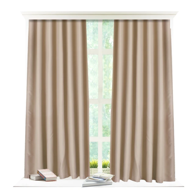 【小銅板】加厚遮光窗簾-純色卡其-寬100X高165/180X1片(可穿伸縮桿 掛勾 兩用款★) 歷史價格詳細信息