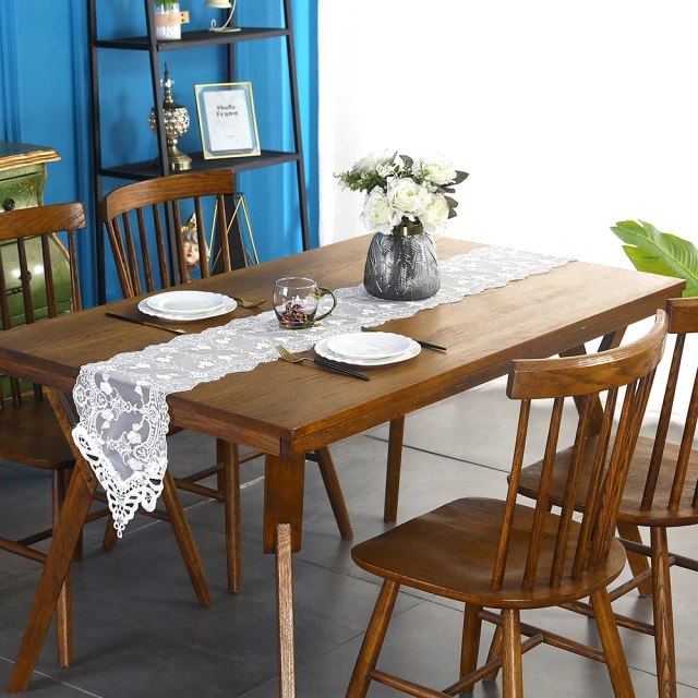 【BonBon naturel】北歐巴黎香檳立體刺繡蕾絲長桌旗/檯布-26X150CM(桌巾/桌旗/蕾絲桌巾/蓋布) 歷史價格詳細信息