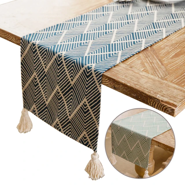 【Dido home】幾何方塊 棉麻編織長桌巾桌旗(HM241) 歷史價格詳細信息