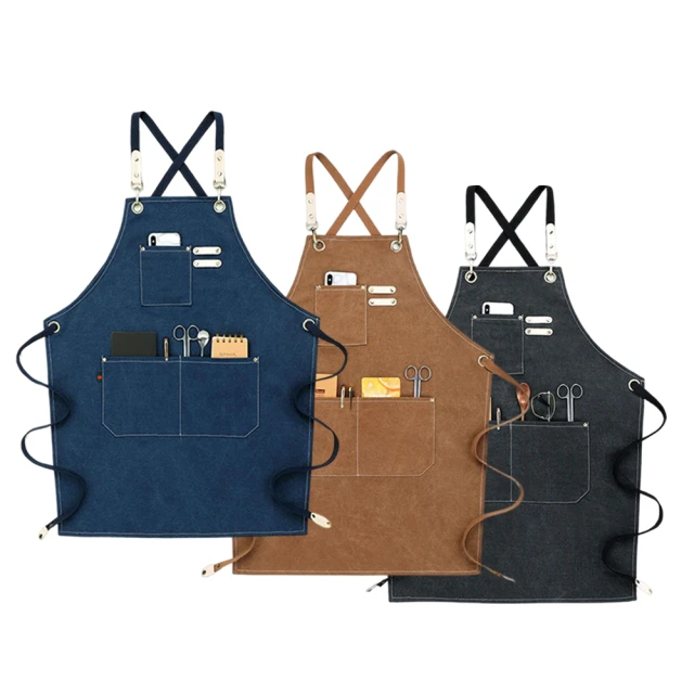 Mr.U優先生【最新款設計師防水帆布工作圍裙】工作室圍裙 廚房圍裙 美髮圍裙 美容圍裙 歷史價格詳細信息