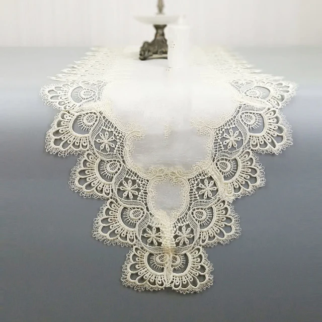 【BonBon naturel】北歐巴黎香檳立體刺繡蕾絲長桌旗/檯布-26X150CM(桌巾/桌旗/蕾絲桌巾/蓋布) 歷史價格詳細信息