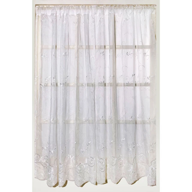 花語單層紗簾寬290x高240cm 米白色 歷史價格詳細信息