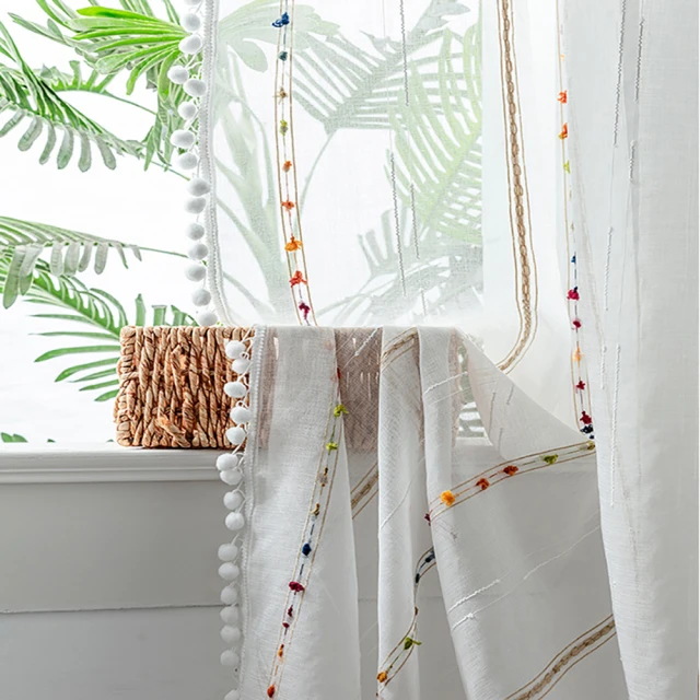 【PLUSIEURS】亞麻日花穿桿短簾(寬90*高55公分 贈送小桿) 歷史價格詳細信息