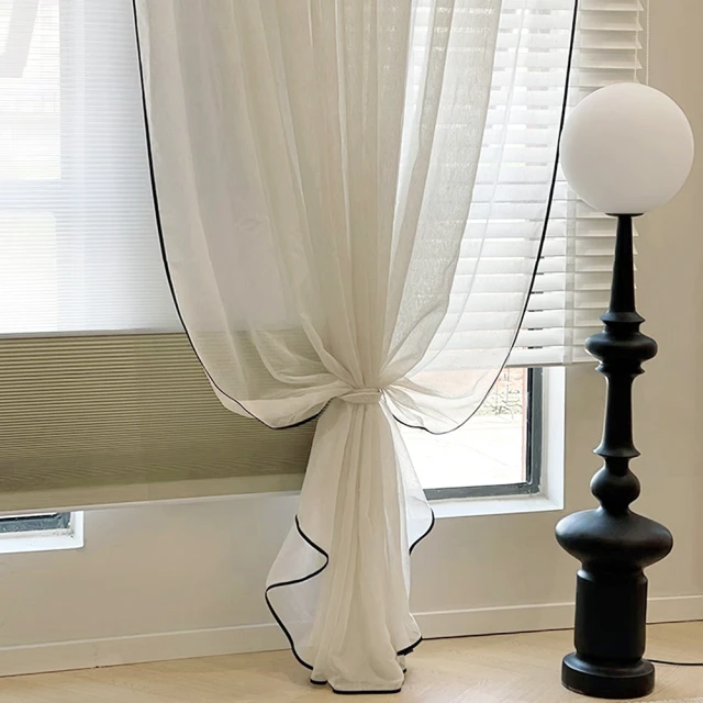 【PLUSIEURS】亞麻日花穿桿短簾(寬90*高55公分 贈送小桿) 歷史價格詳細信息