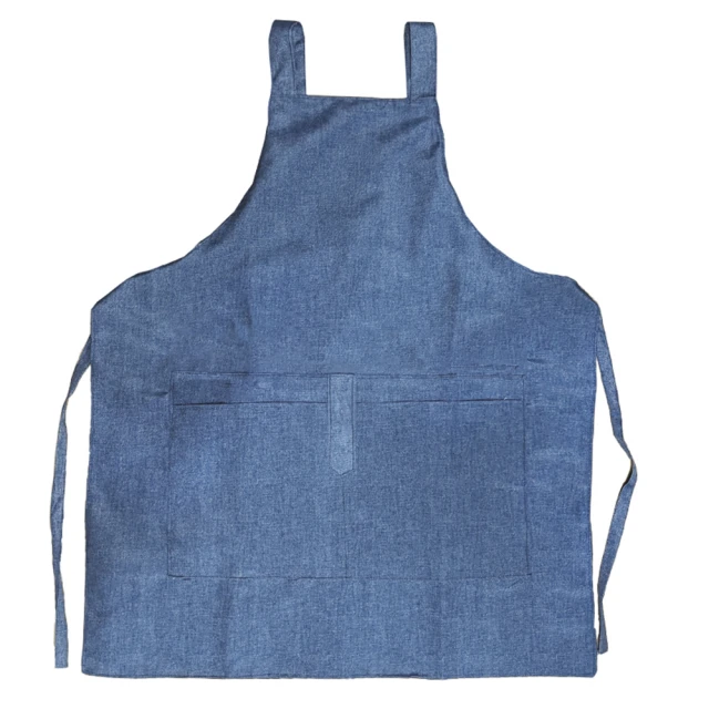 素色五口袋加大圍裙-71x81cm-牛仔藍 歷史價格詳細信息