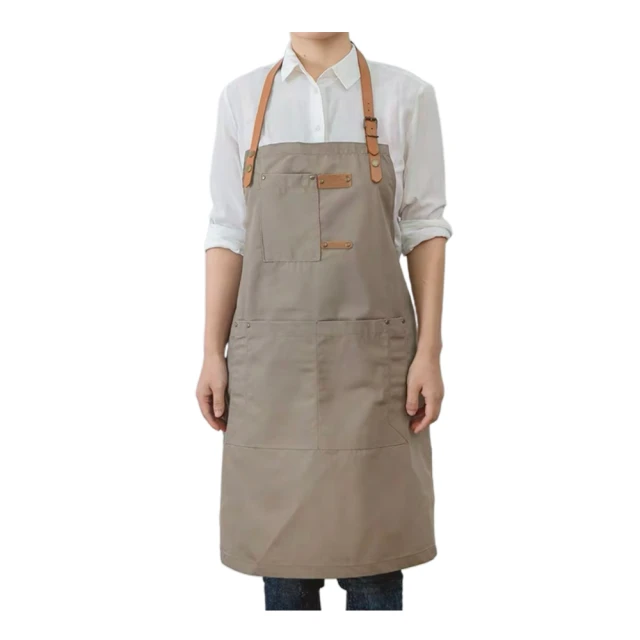 圍裙牛仔時尚制LOGO廚房制餐廳廚師奶茶咖啡店女工作服圍裙 歷史價格詳細信息