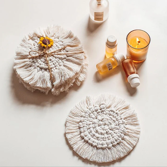 手工編織 流蘇 牆上掛繩 帳篷裝飾 盆栽裝飾 海草籃裝飾 房間裝飾 暖暖文藝- 早點名露營生活館 歷史價格詳細信息