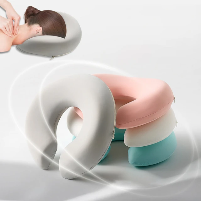 記憶枕 U型枕 按摩枕 午睡枕 涼介MT01頸椎按摩器肩頸部按摩儀u形護頸家用按摩枕送禮物 歷史價格詳細信息