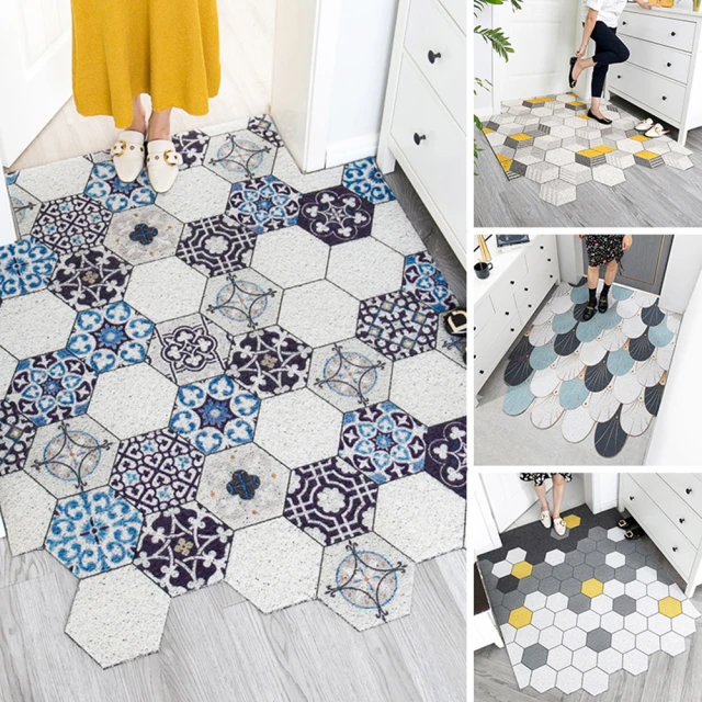 【聚時柚】可剪裁刮泥吸水160*50玄關腳踏墊(丙綸磨毛TPR地墊) 歷史價格詳細信息