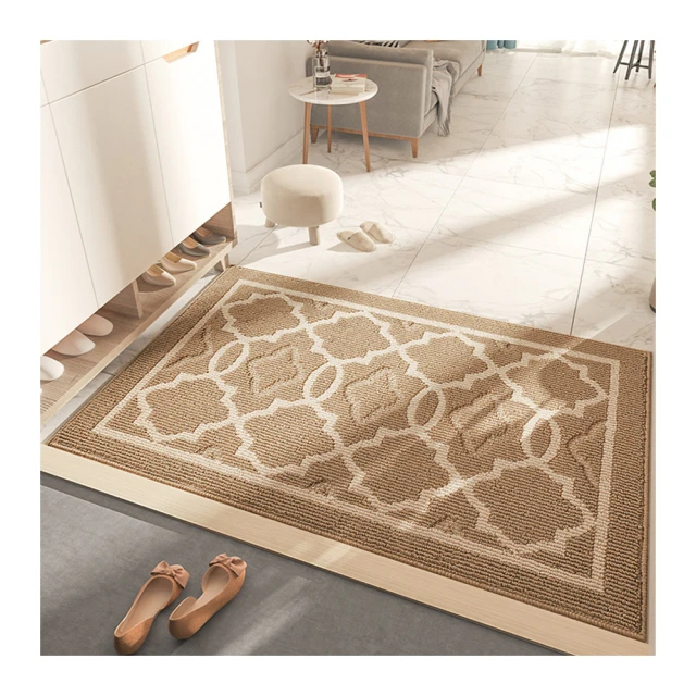 【聚時柚】刮泥吸水120*80cm玄關腳踏墊(丙綸圈絨提花地墊) 歷史價格詳細信息