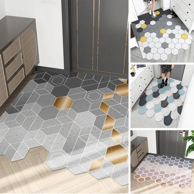 【聚時柚】可剪裁刮泥吸水160*50玄關腳踏墊(丙綸磨毛TPR地墊) 歷史價格詳細信息