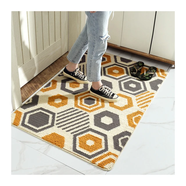 【聚時柚】刮泥吸水120*80cm玄關腳踏墊(丙綸圈絨提花地墊) 歷史價格詳細信息