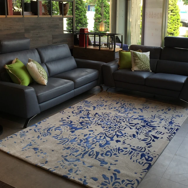 【SDL Home 山德力】新古典羊毛地毯 250x380cm 藍雪(藍色系 立體雕花 大尺寸) 歷史價格詳細信息