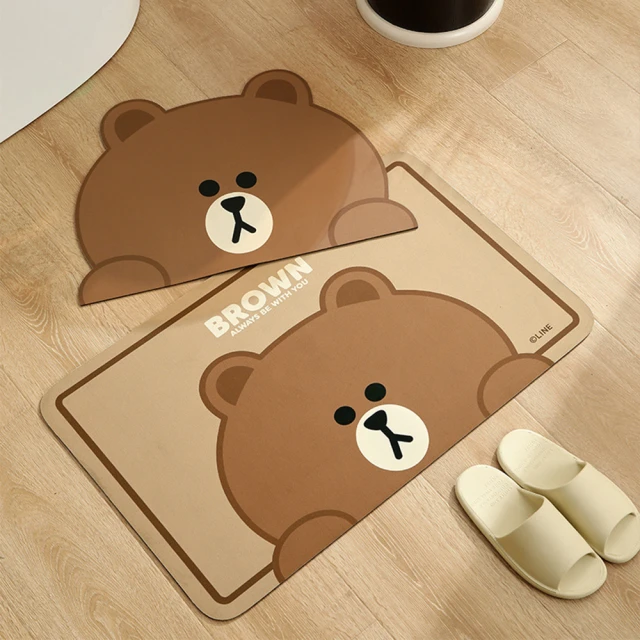 LINE Friends 軟式珪藻土杯墊 外太空 珪藻土 熊大 (2入/組)(10*10*0.5cm)【收納王妃】 歷史價格詳細信息