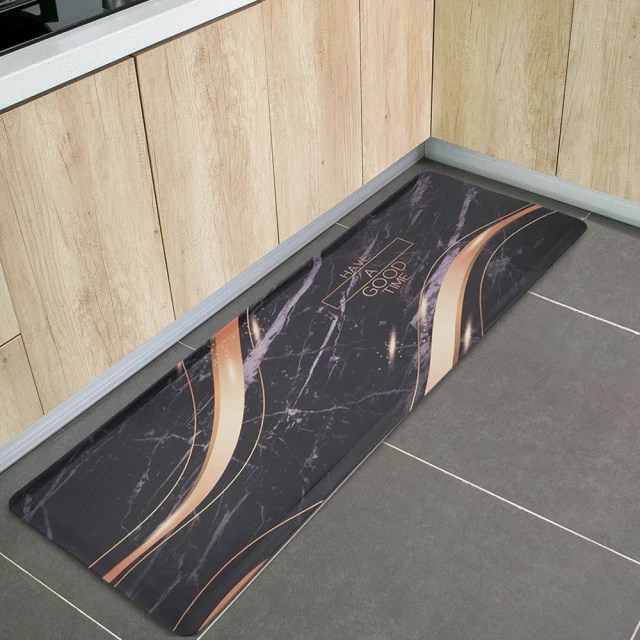 防水防油廚房加厚PU皮革地墊45x120cm(灰色)[大買家] 歷史價格詳細信息