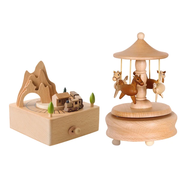 旋轉木馬音樂盒兼容樂高益智拼裝積木兒童女孩子生日禮物六一禮物 歷史價格詳細信息
