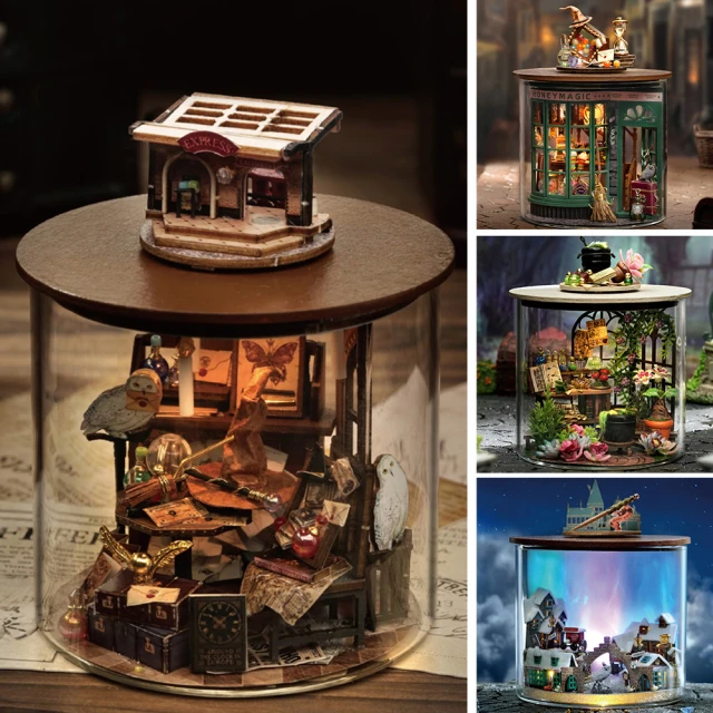 diy小屋圓夢瓶手工拼裝迷你魔法小房子微縮模型智趣玩具生日禮物 歷史價格詳細信息