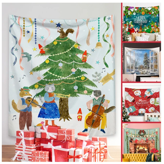 【半島良品】聖誕裝飾掛布-雪白聖誕樹/贈燈飾(掛毯 掛畫 沙灘巾 背景布  ins拍攝布景) 歷史價格詳細信息