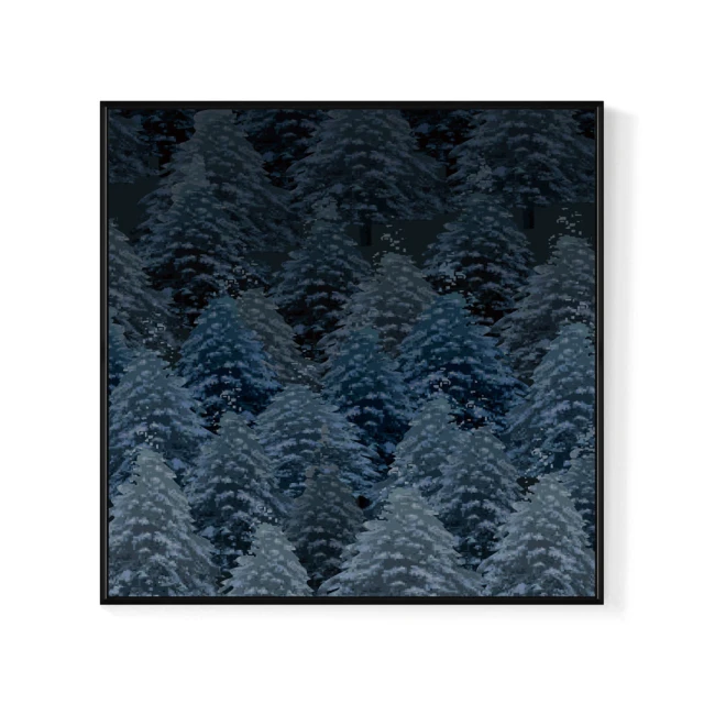 【菠蘿選畫所】雲杉林II-60x60cm(冬天杉林自然系掛畫/居家擺設裝飾畫/森林攝影擺設) 歷史價格詳細信息