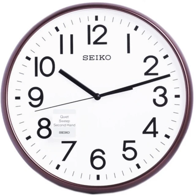 SEIKO 精工 / 簡約時尚 球面型鏡面 滑動式秒針 餐廳客廳臥室 靜音掛鐘 - 白x黑框 ＃QXA701K 歷史價格詳細信息