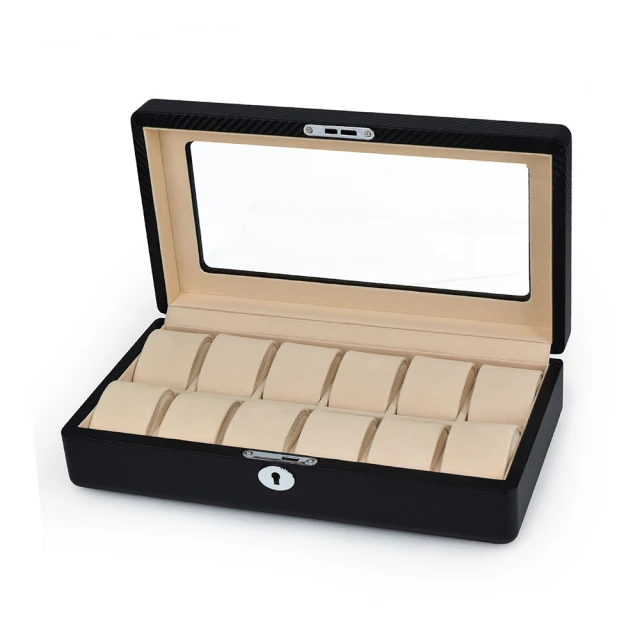 【P&W名錶收藏盒】【玻璃鏡面】碳纖維紋 手工精品 12只裝錶盒 歷史價格詳細信息