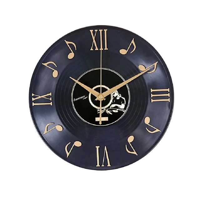 黑膠唱片掛鐘客廳圓形創意時鐘表簡約現代個性大氣家庭靜音石英鐘 LC384  露天拍賣 歷史價格詳細信息