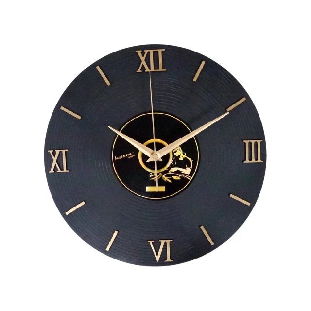 黑膠唱片掛鐘客廳圓形創意時鐘表簡約現代個性大氣家庭靜音石英鐘 LC384  露天拍賣 歷史價格詳細信息