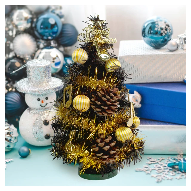 【摩達客】台灣製1尺黑色聖誕樹+銀星紅果裝飾 歷史價格詳細信息