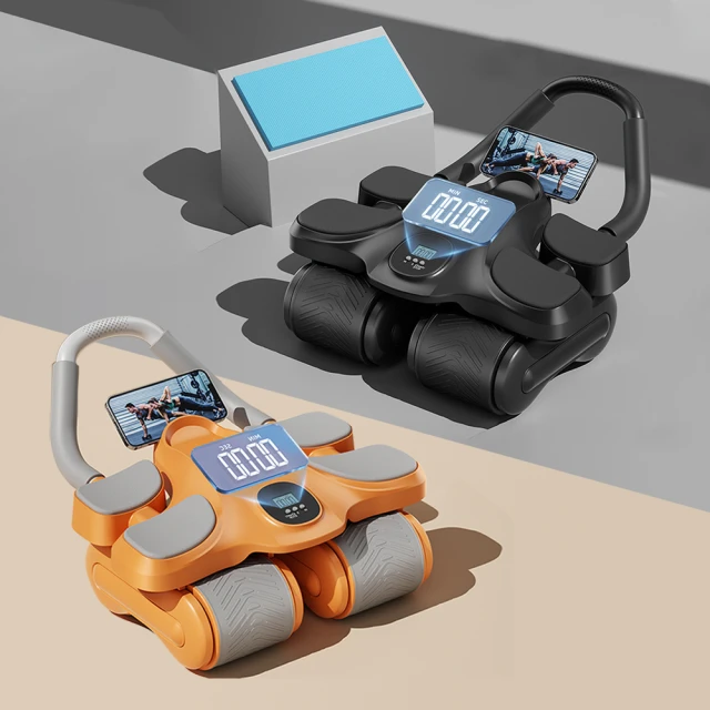 ADKING 四肘撐式自動回彈計時四輪健腹輪 液晶數顯平板支撐健身輔助器 馬甲線腹肌訓練器 歷史價格詳細信息