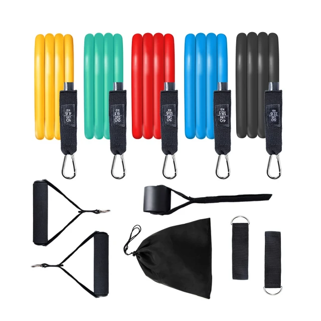 11件套健身彈力帶家用瑜伽美背塑形訓練阻力帶多功能防斷拉力繩 歷史價格詳細信息