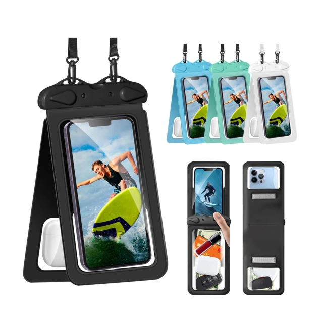 【AOAO】雙口袋可觸屏防水袋 IPX8級防水手機袋 掛脖漂浮袋 游泳潛水手機收納套 防水包 歷史價格詳細信息