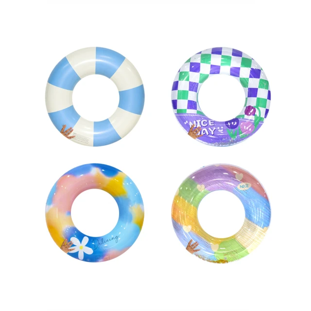帶把手成人加厚雙人亮片水墨雲朵遊泳圈男女情侶水上充氣泳圈 歷史價格詳細信息