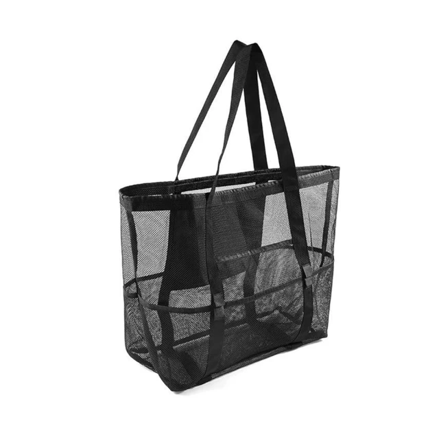 網眼沙灘包手提購物袋大容量健身遊泳玩具洗漱收納袋防水旅行包 歷史價格詳細信息