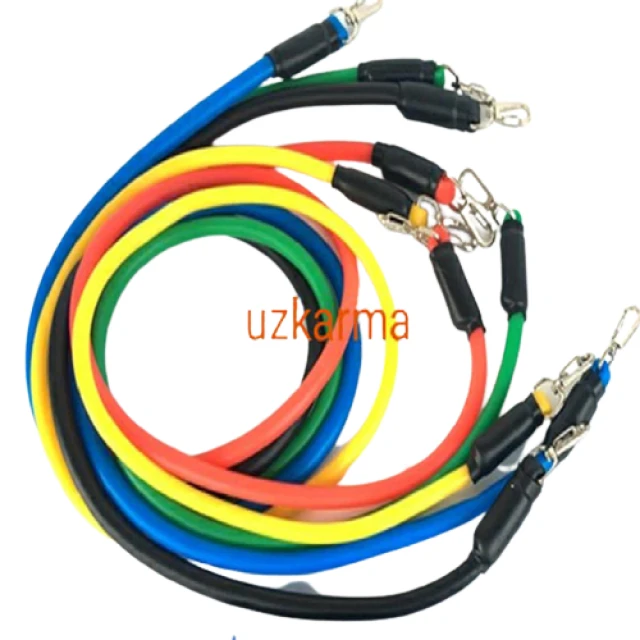 11件套健身彈力帶家用瑜伽美背塑形訓練阻力帶多功能防斷拉力繩 歷史價格詳細信息