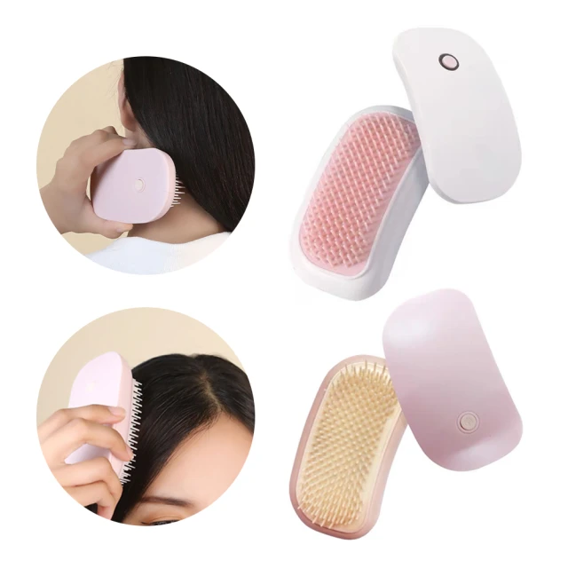 電動按摩梳頭皮經絡梳家用防脫髮護髮EMS微電流紅光療健發梳子 歷史價格詳細信息