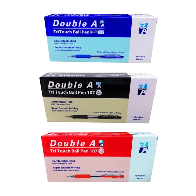 Double A按壓式滑溜原子筆 DBP-107 紅/黑/藍 0.7mm 圓珠筆 書寫筆｜史泰博EZ購 歷史價格詳細信息