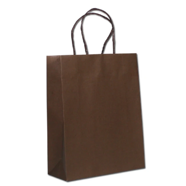 素簡無印純色手提袋 3K 咖啡色 紙繩款 10入裝 歷史價格詳細信息