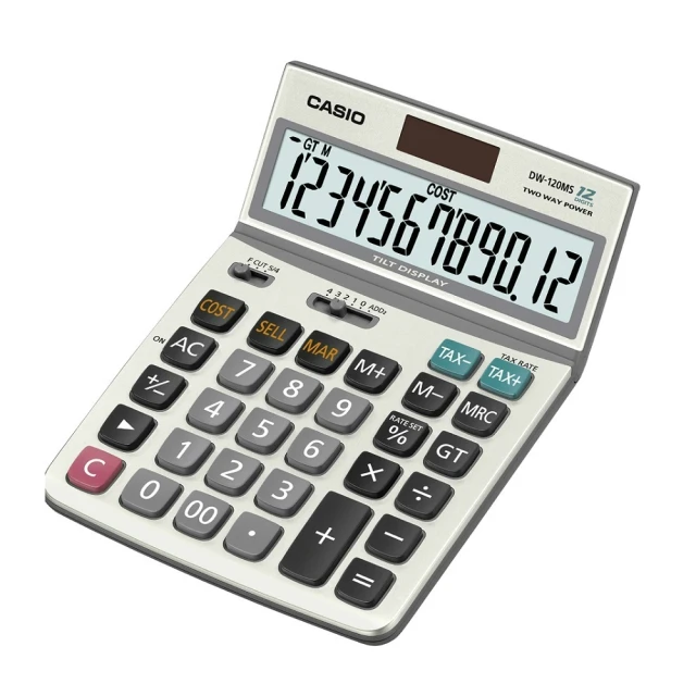 CASIO卡西歐‧12位數雙電源/可掀式/稅率商用計算機/JW-120MS 歷史價格詳細信息