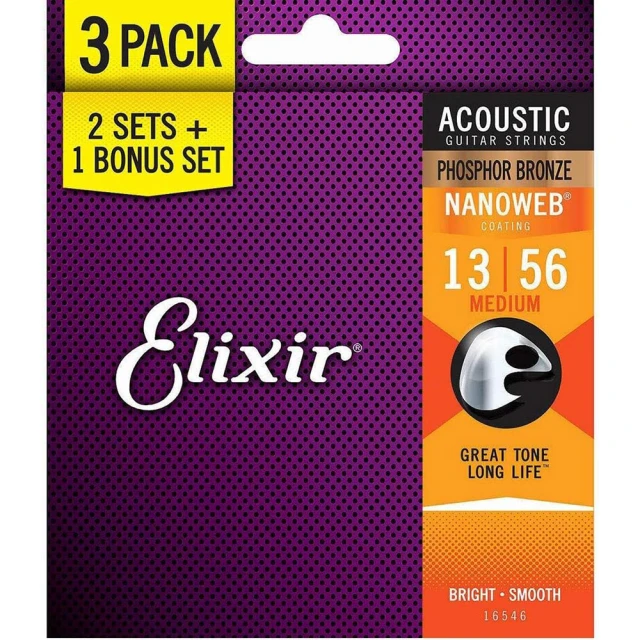 Elixir 16545 Nanoweb 薄包覆 磷青銅 木吉他套弦三包裝 12-53【敦煌樂器】 歷史價格詳細信息