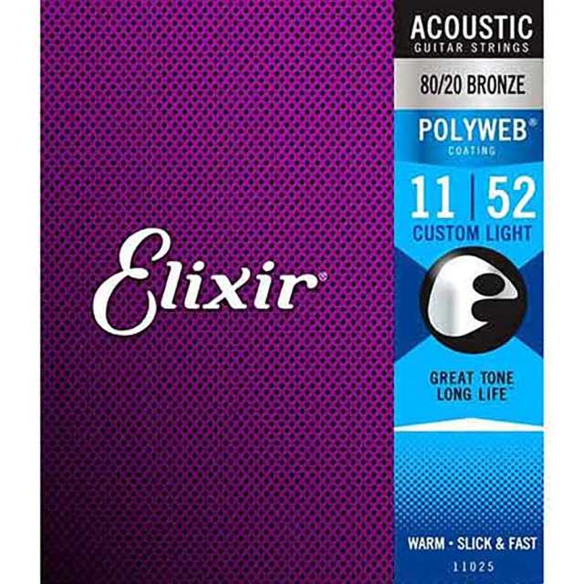 Elixir POLYWEB 11025 (11-52) 薄膜 防鏽 黃銅 木吉他弦 民謠吉他弦 [唐尼樂器] 歷史價格詳細信息