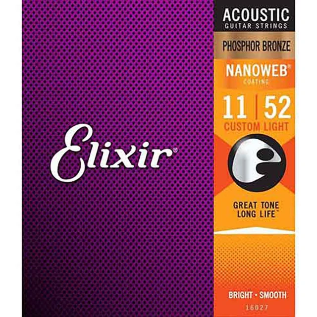 Elixir NANOWEB 16027 (11-52) 民謠吉他弦 木吉他弦 美國製造原廠包裝公司貨 歷史價格詳細信息