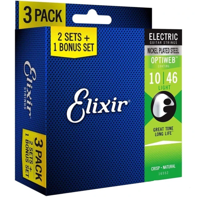 Elixir 16552 Optiweb 超薄包覆 電吉他套弦三包裝 10-46【敦煌樂器】 歷史價格詳細信息