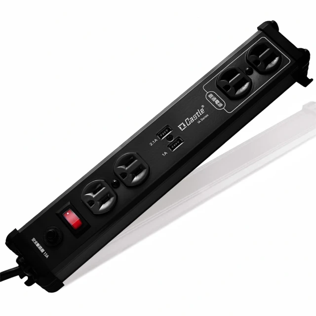 Castle蓋世特 IA4-SB 鋁合金電源突波保護插座 1開4插 尊爵黑 6呎 1.8米 歷史價格詳細信息