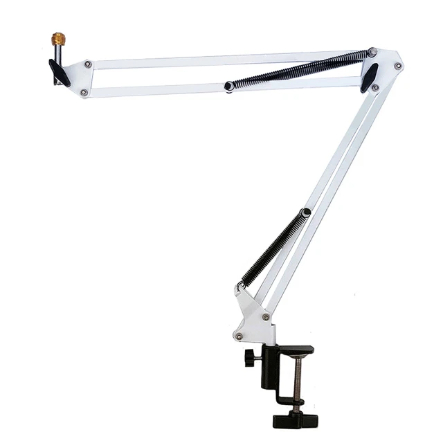 【贈麥克風夾 免運費！雙色】桌面麥克風架 麥克風架 麥克風支架 懸臂支架 麥克風配件 錄音配件 可伸縮 直播 黑色白色 歷史價格詳細信息